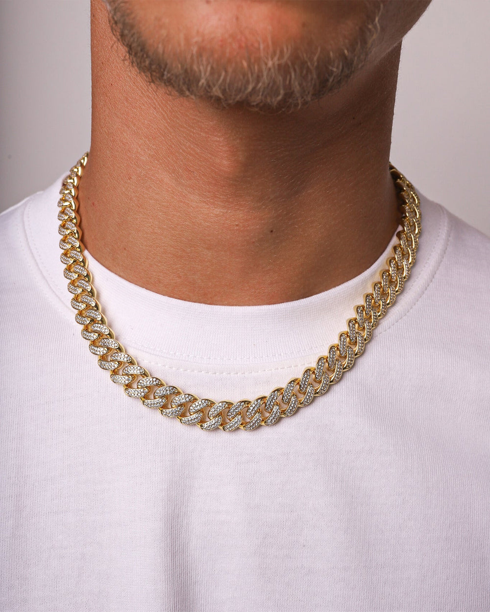 ICED CUBANA CHAIN. - 12MM GOLD
