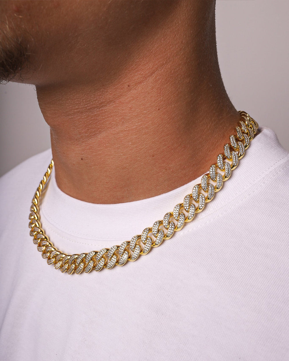 ICED CUBANA CHAIN. - 12MM GOLD