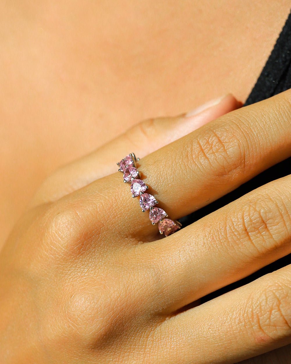 PINK HEART CUT BAND. - 925 - Drippy Amsterdam