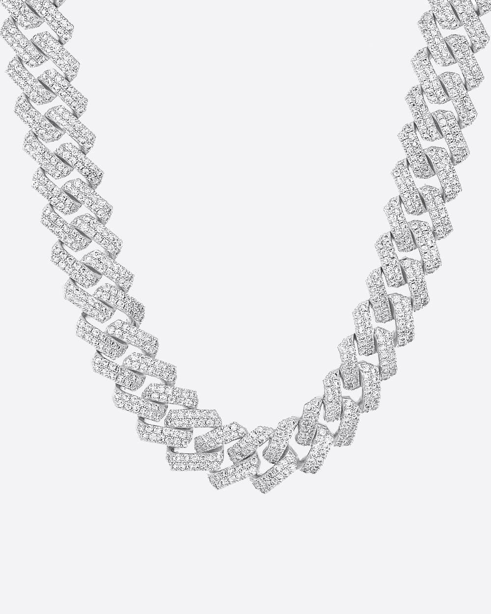 PRONG CHAIN. 13MM WHITE GOLD Drippy Amsterdam